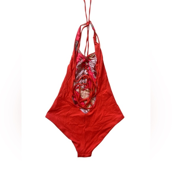 Maaji women’s reversible one piece Lace-Up halter Swimsuit - Picture 2 of 5